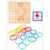 Montessori Baby DIY Puzzle Creative Toy Geometry Graphics Rubber Nail Boards with Cards Math Educational Toys for Children Kids