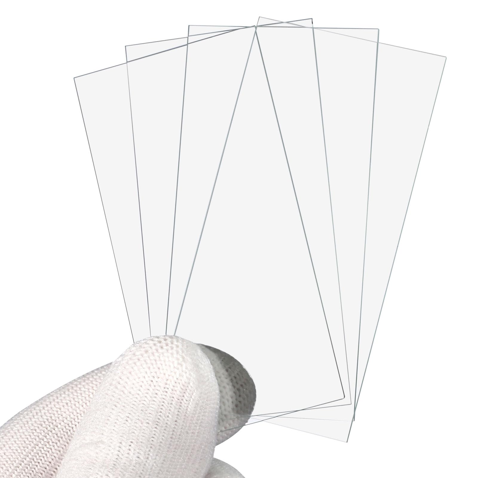 

PATIKIL 40x80mm Glass Streak for Clear Optical Glass Smooth Edge High Uniform Thickness Plates, 4-Pack, Microscopes, Slides, Finish, Transparency,