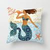 Ocean Starfish Mermaids Sea Turtle Soft Cushion Cover Pillow Case Home Decor