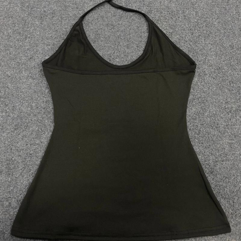 Europäisches und amerikanisches Y2K-Muster bedrucktes Träger-Halterneck-Sexy-Street-Top