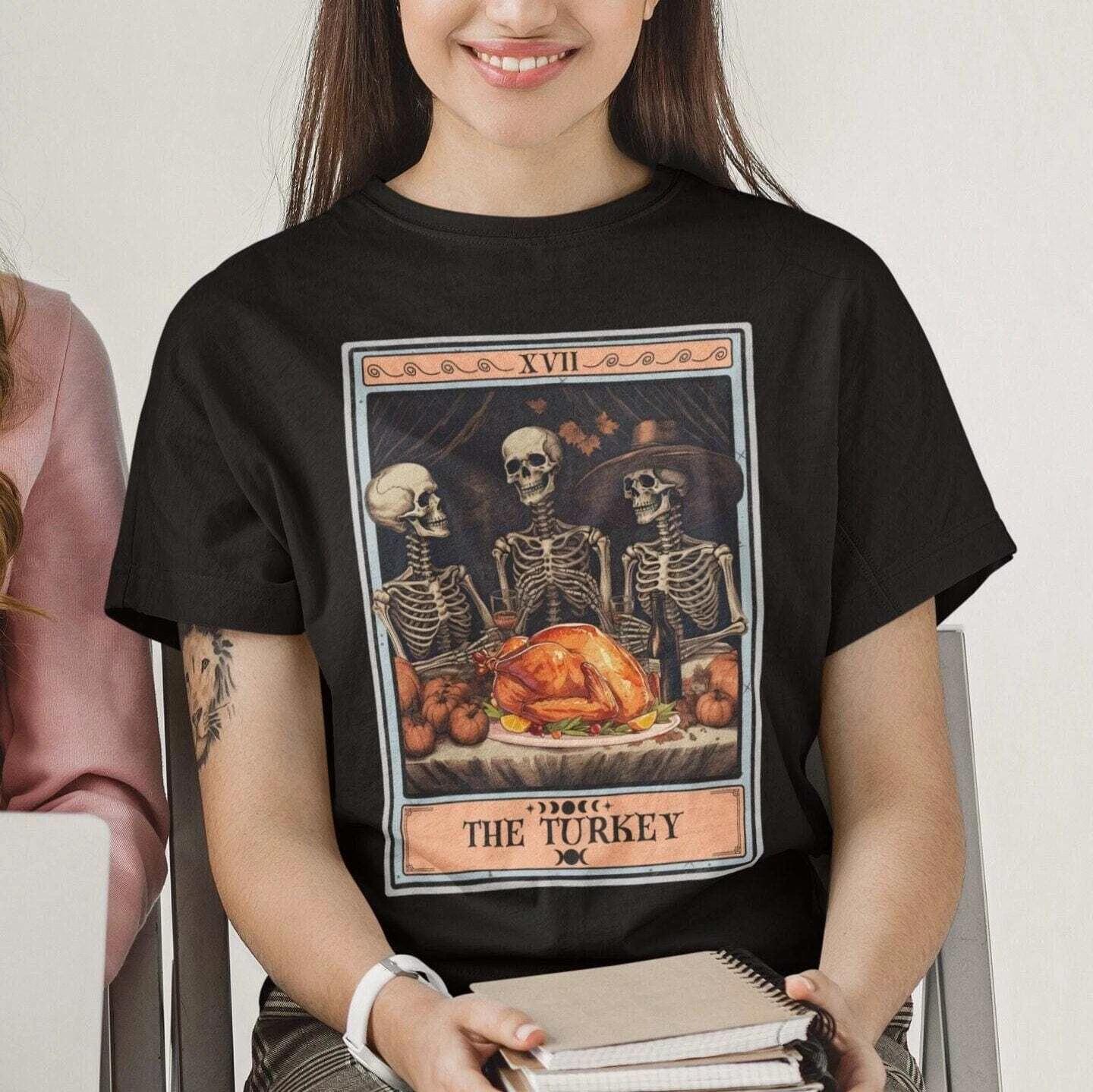 The Turkey Tarot Card Shirt Thanksgiving XL