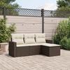 VidaXL Garden Lounge Set with Cushions 4 Pcs, Sofas with Adjustable Feet, Outdoor Furniture Set Patio Terrace, 3251210
