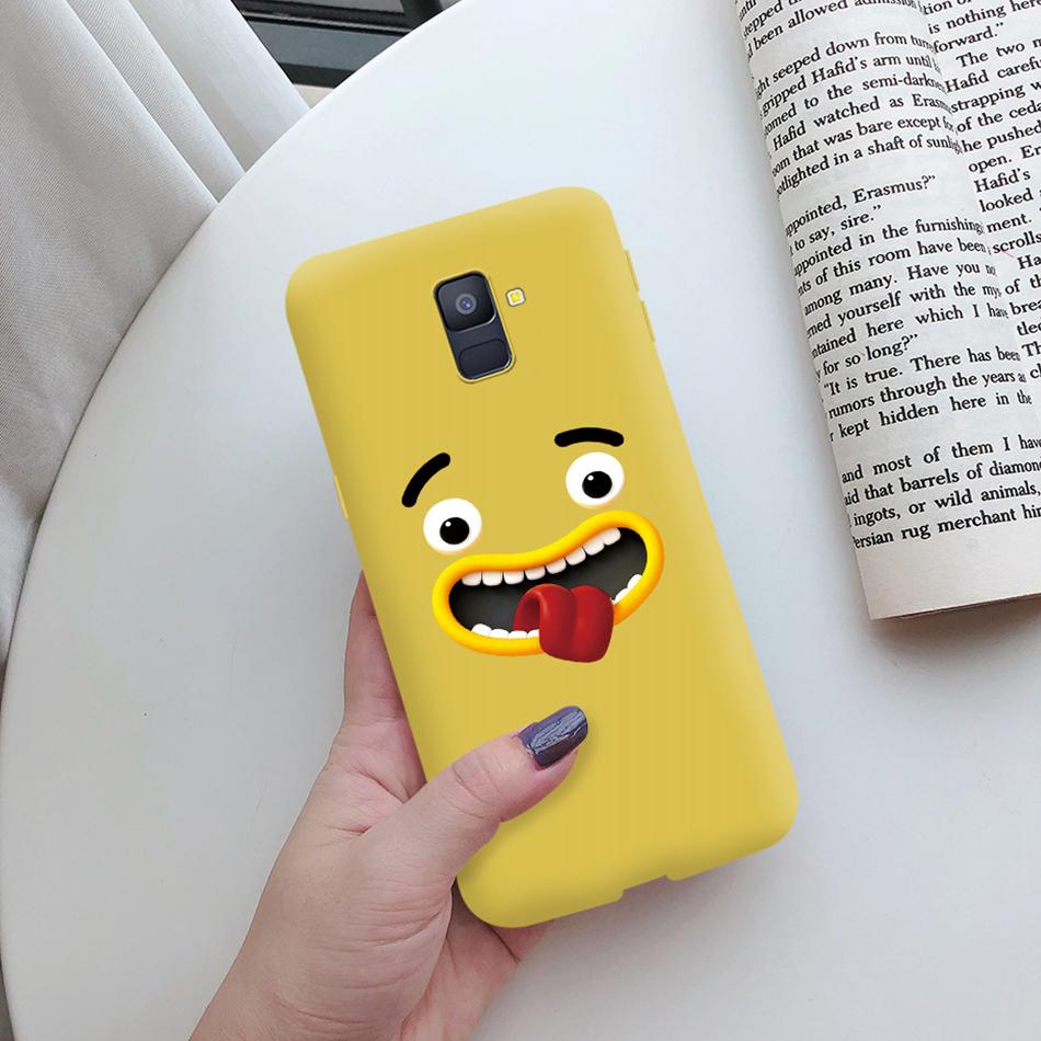 Love Heart Case For Samsung A6 2018 Cover A600F Silicon Tpu Phone Case For Samsung Galaxy A 6 A6 Plus 2018 A605F Case Cat Cactus