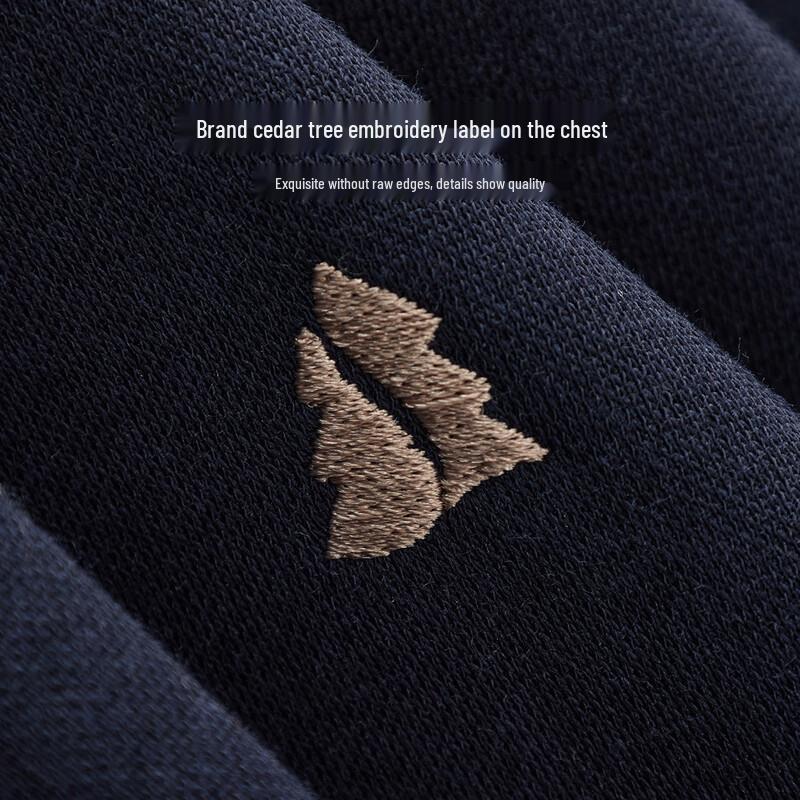 Shanshan Herren Business Casual Jacquard Polo Langarm-T-Shirt