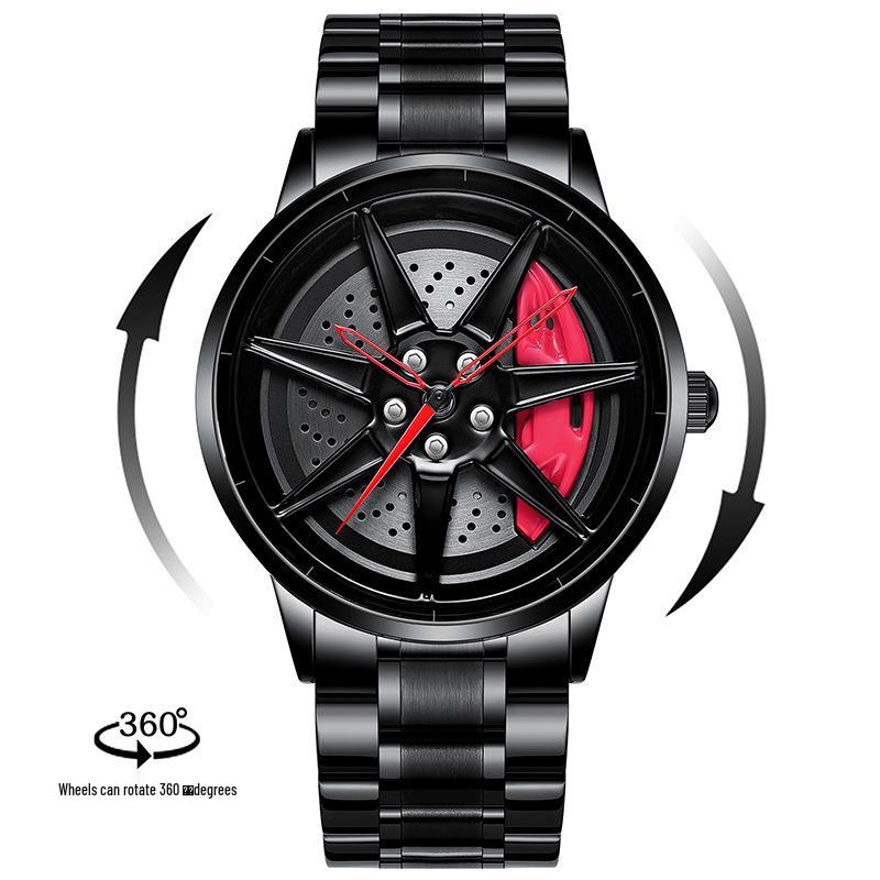 SVJ GT500 Men's 3D Skeleton Dial Wheel Watch