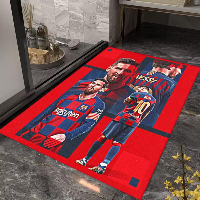 Ziel Messi: Triumph Rosa Teppich Fußmatte Druck Schutzpolster Kunst Badezimmerteppich