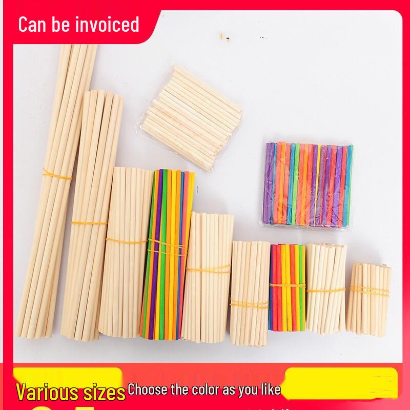 Round Birch Wood Dowels for DIY Projects, Architectural Models, and Crafts – Small Popsicle and Wooden Sticks