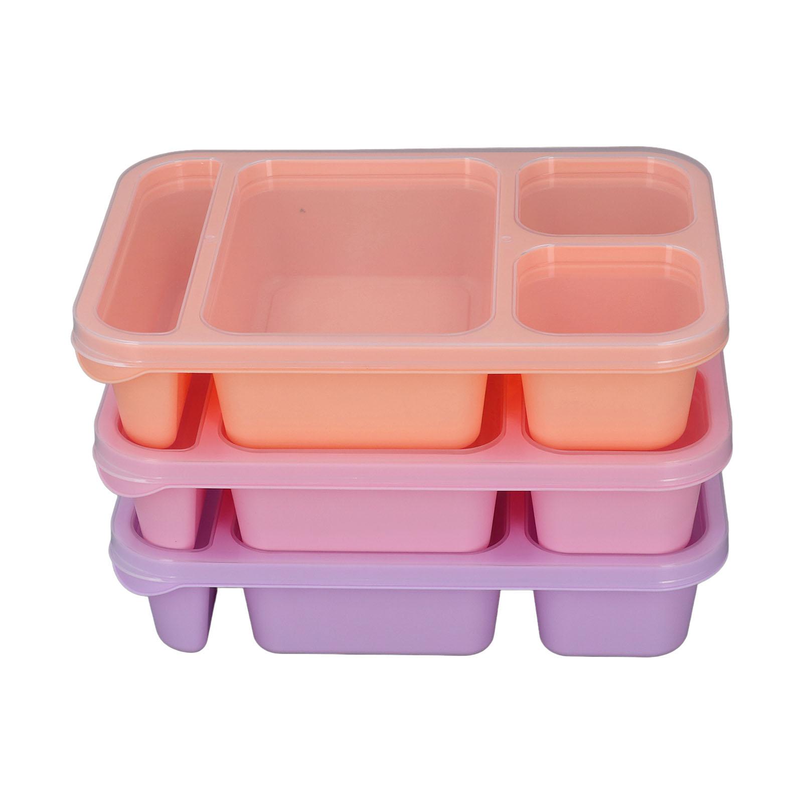 

Ланч-боксы Bento с пылезащитной крышкой, контейнеры для соуса с 4 отделениями, контейнер для хранения еды, закуски