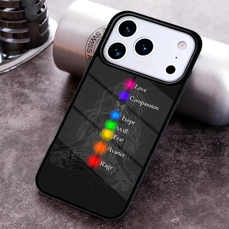 Mandala Chakra Yoga Phone Case for iPhone 17 16 15 Pro Max Air 14 13 12 11 Plus Shockproof Capa Cover