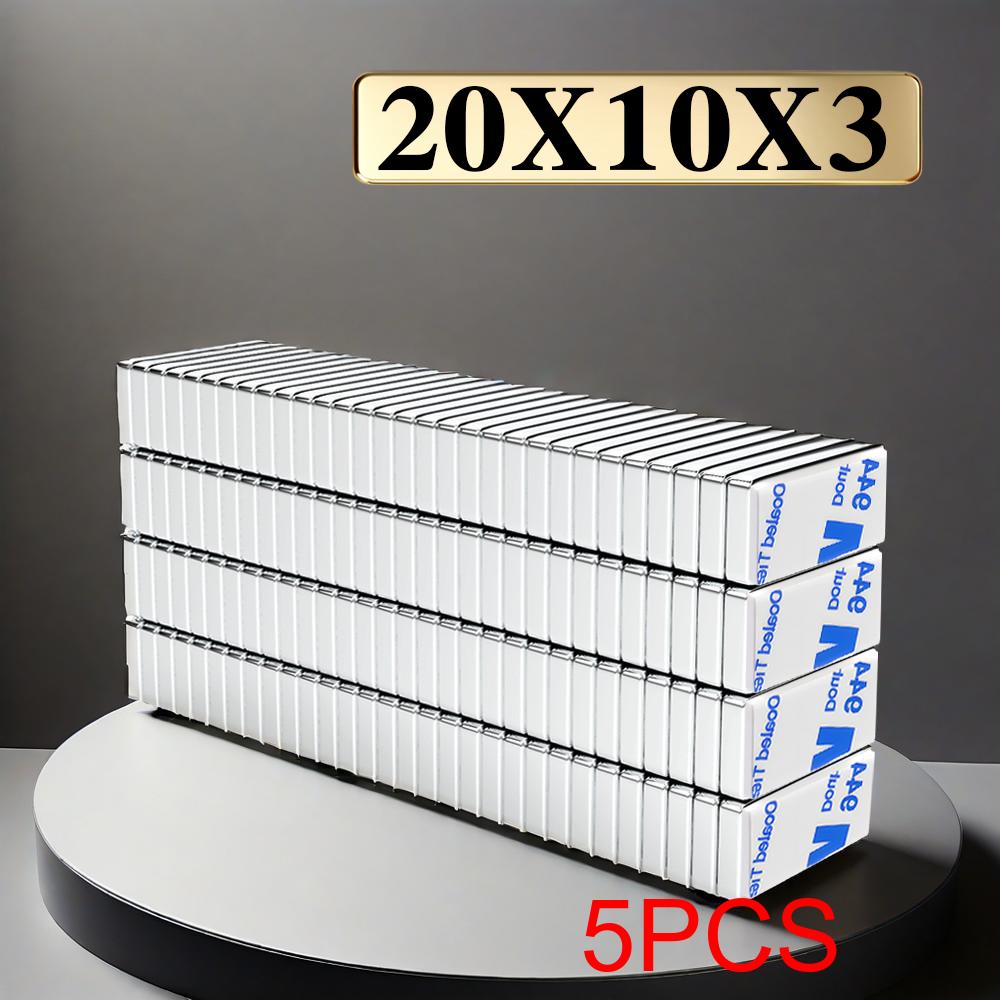 

20x10x3mm Super Powerful Block Neodymium Magnet With double-sided adhesive Magnet N35 Strong Permanent Magnetic imanes