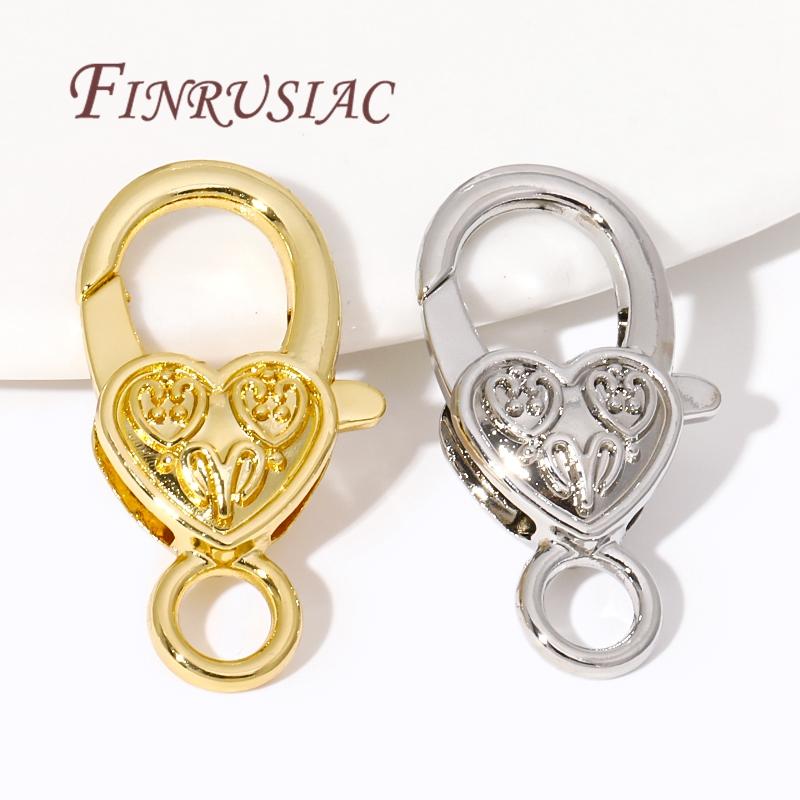 Wholesale 18K Real Gold Plated Lobster Clasps Necklace Bracelet Connector End Buckle For DIY Jewelry Making Supplies Accessories