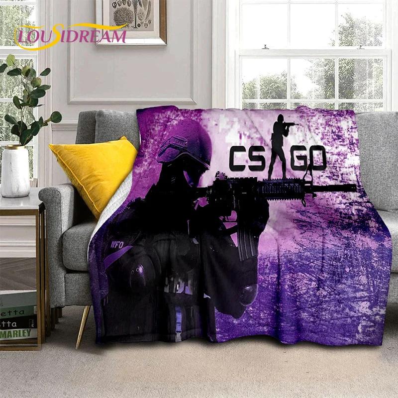 Counter Strike Game,CS GO,Gamer 3D Blanket,Soft Throw Blanket for Home Bedroom Bed Sofa Picnic Travel Office Cover Blanket Kids