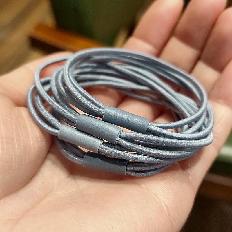 

Корейские эластичные резинки для волос - простые резинки своими руками светло-синий