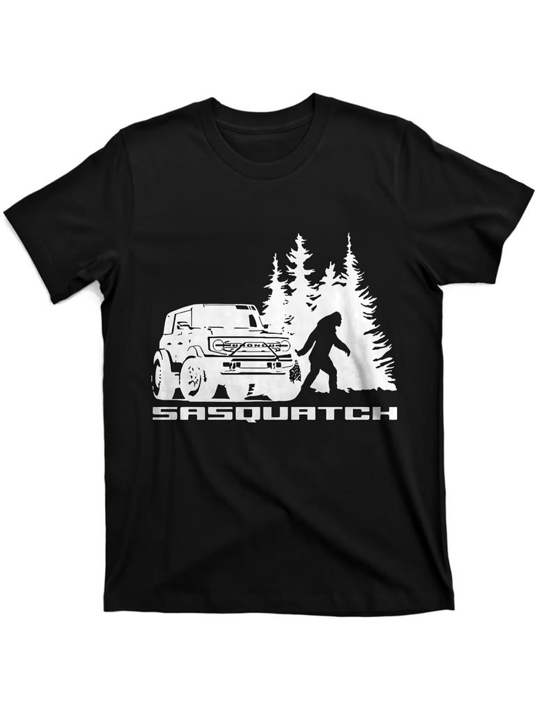 Men'S Vintage Graphic Tee-Bronco Sasquatch Truck Men'S birthday gift