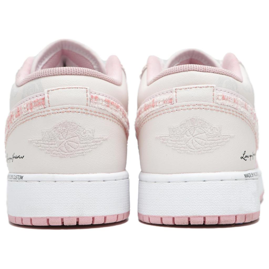 Jordan Air Jordan 1 Low top Vintage Basketball Shoes Women's White Pink 553560-614(Team24-)