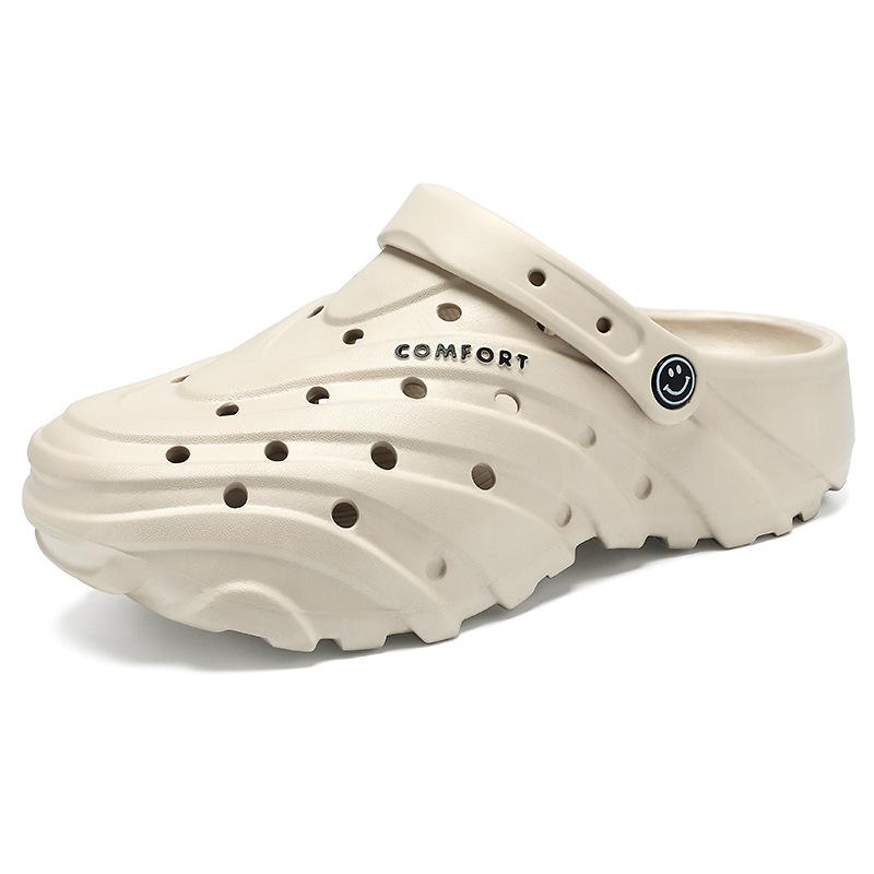 Men's Shoes New Summer Hole Shoes Women's Men's Sandals Lightweight Wear-resistant Platform Shoes Outdoor Wading Slippers
