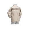 adidas Turn-Down Collar Letter Print Pocket Long Sleeve Jacket Unisex Outerwear Beige IK7342
