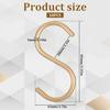 Metal Large S Hooks for Hanging, 10 Pieces Aluminum S Coffee Mug Hooks Heavy Duty Curtain Shower Hook Mutil Purpose S-Shaped Jean Hook for Closet