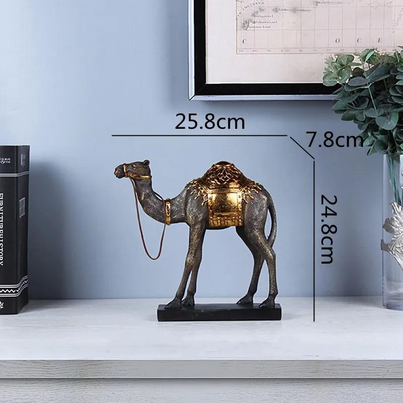 Resin Crafts Camel Dromedary Camel Indian Style Simulation Animal Sculpture Decorative Figurines Home Decoration Accessories