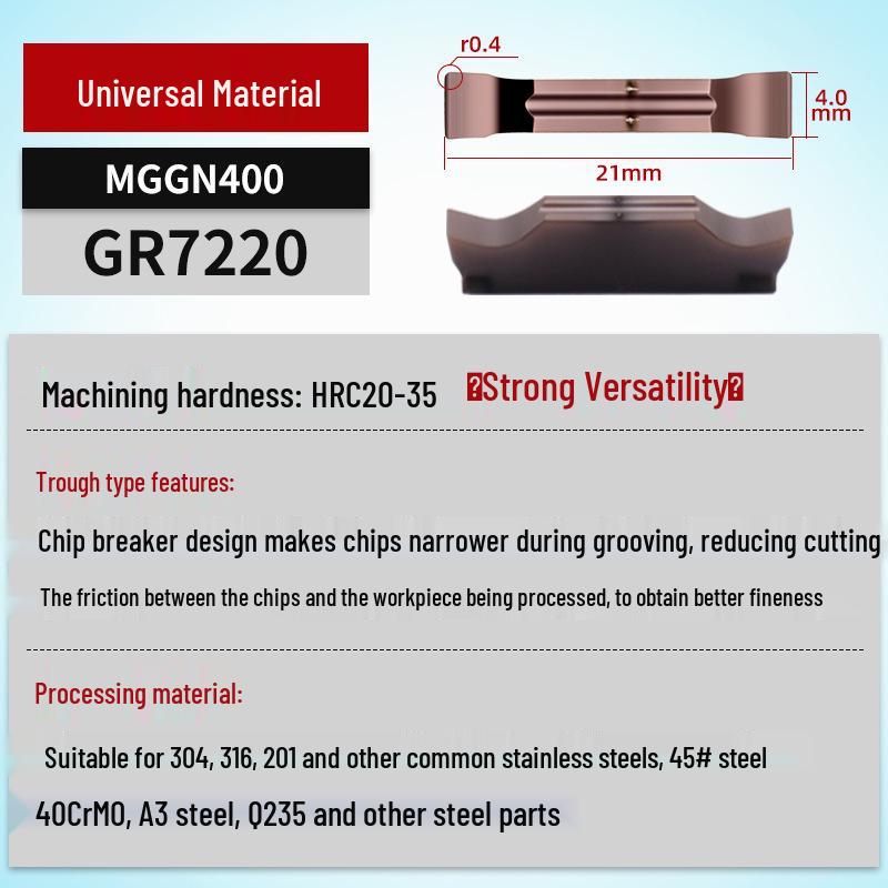 MGGN400/MGMN300/200 CNC Grooving and Parting Cutter Blade