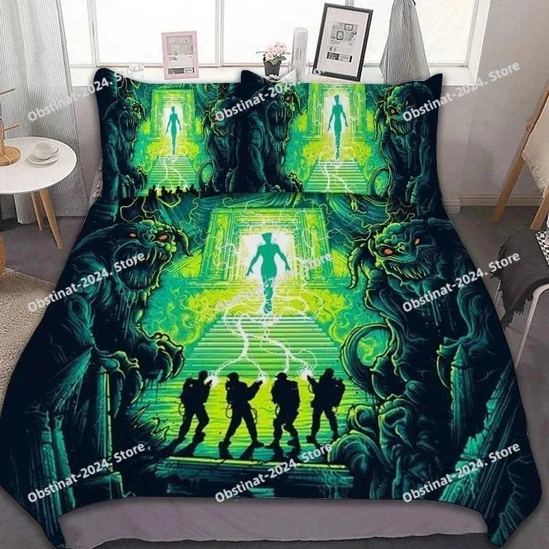 Ghostbusters Bedding Set Printed Bed Set With Pillowcase Bed Duvet Cover Soft Single Double Queen Super King Size Bedroom