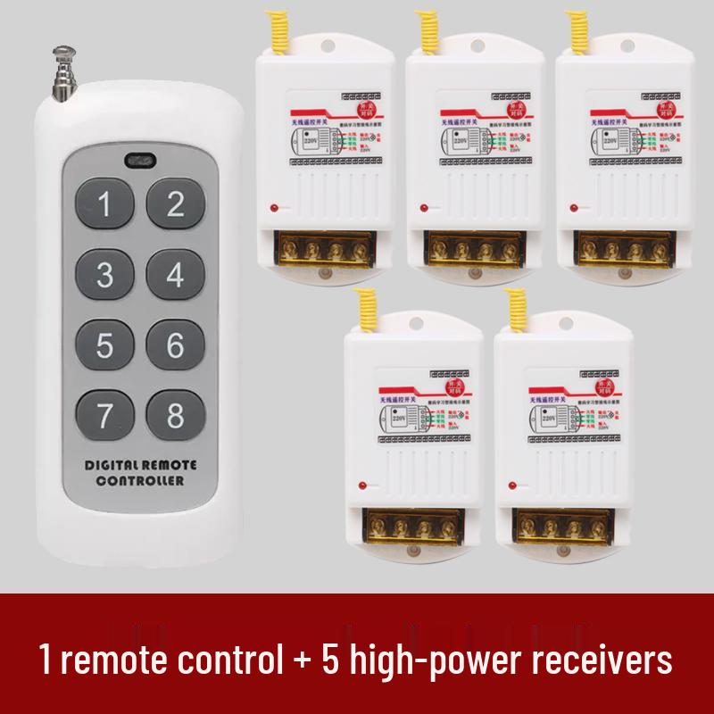 High-Power Submersible Pump with Smart Wireless Remote and Light Control, 220V Multi-Channel Wiring-Free Power Supply