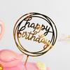 1Pcs Gold Acrylic Letter Happy Birthday Cake Party Supplies Decoration
