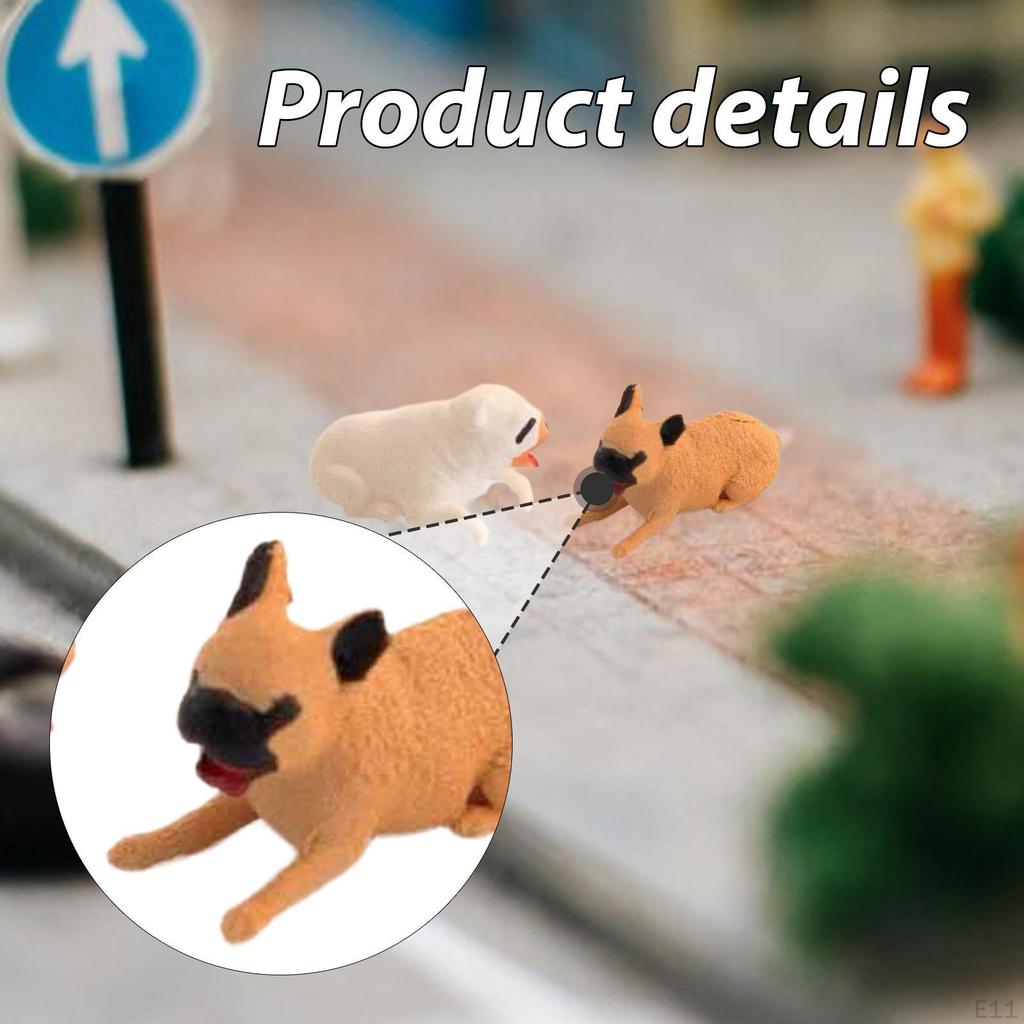 1/64 Miniature Animal Model Painted Realistic Scene Decor for DIY
