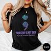 Suicide Prevention Awareness Shirt Semicolon Mental Health Support Graphic Tee