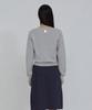 Uusoo Deep V-Neck Cotton Sweater_ Melange Gray