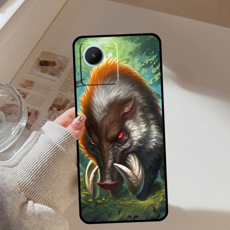 

Wild Boar For Realme GT 7 Pro 5 GT 6 6T C67 C61 C55 C53 C51 C21Y C25S C75 10 11 12 13 14 Pro Plus Case Realme 14 Pro Plus