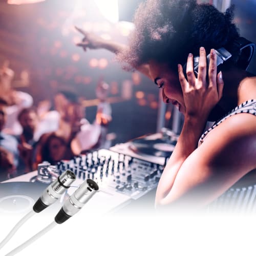 uxcell XLR Female To XLR Male Cable, 5ft XLR To XLR Microphone Cable, Audio Adapter Cord for Preamp/Speaker System, White