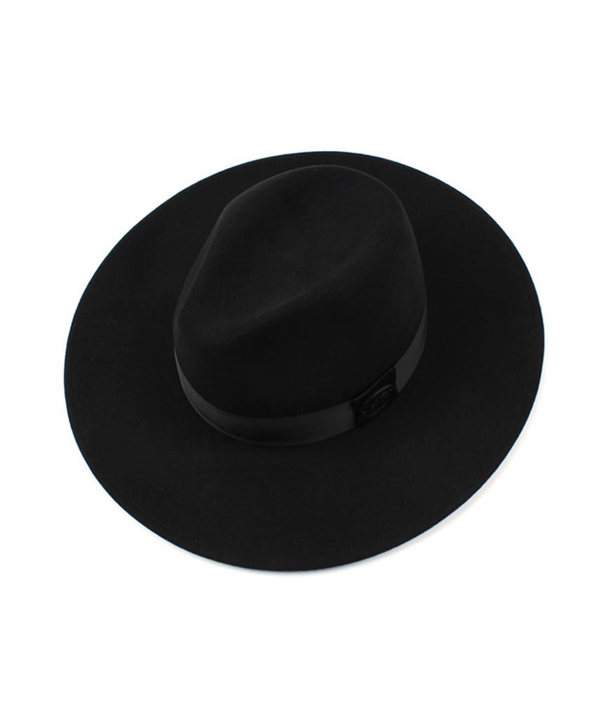 Yunibeosyeolkemiseuteuli Black Metal Line Wool Fedora Bk Line Fedora