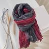 Sciarpa Scialle Unisex Colore Sfumato Versatile Stropicciata Sciarpa Lunga Autunno Inverno Antivento Resistente al Freddo Scialle Avvolgente