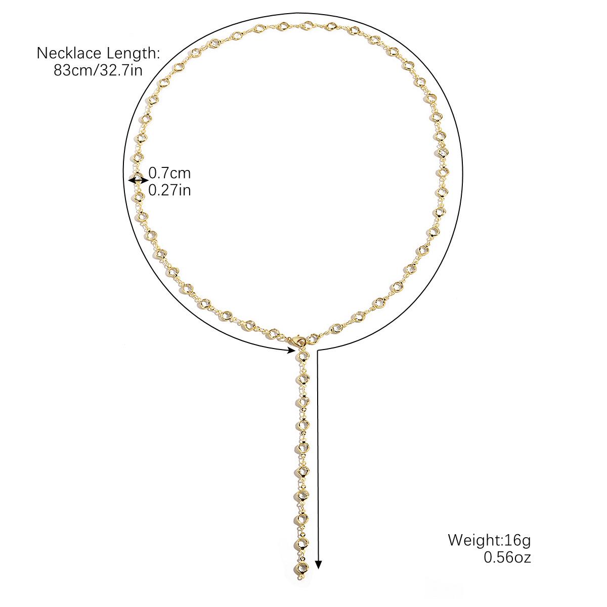 

Ожерелье для женщин Длинное простое ожерелье в форме Y с кисточками Высококлассное чувство темперамента Универсальное ожерелье в форме Y с кристаллами Элегантное ожерелье