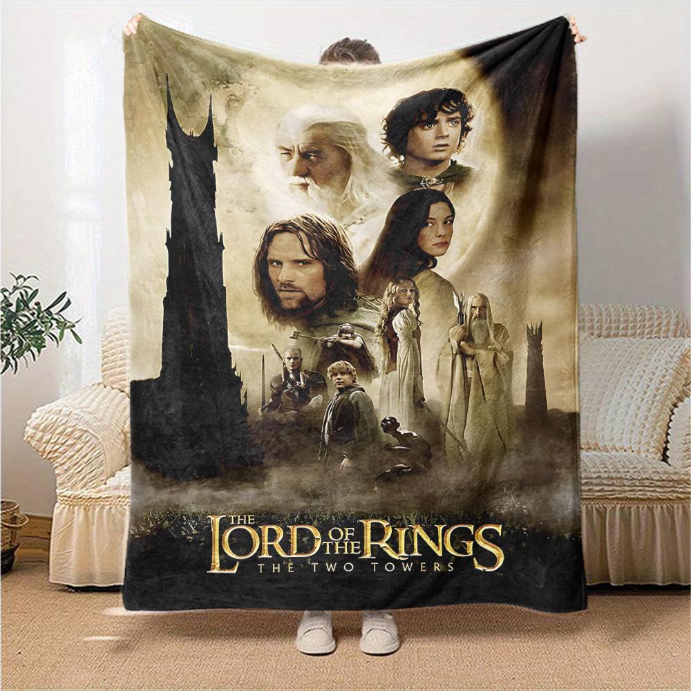 1pc The Lord of the Rings The Two Towers Flannel Blanket Soft Warm Throw for Home, Office, Travel, All-Season Cozy Bedding GiftL1172