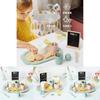 Kids Lemon Tea Set Toy With Wooden Kitchen Accessories For Imaginative Play