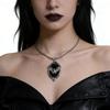 Stylish Gothic Bat Necklace With Sparkling Gem For Women And Men Special Event Pendant Neckchain