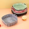 Square Silicone Air Fryer Liner with Handles Non-Stick Reusable Baking Mat for Oven & Microwave Dishwasher Safe Heat-Resistant Air Fryer