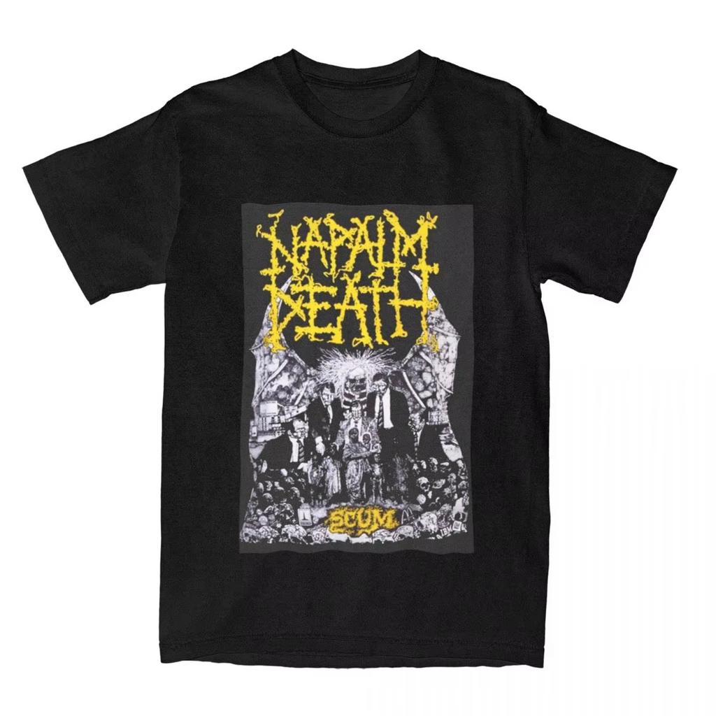 2025 New Fashion Napalm Death Band TShirt Men Women Novelty Cotton Tee Shirt Crew Neck Short Sleeve T Shirt Gift Tops