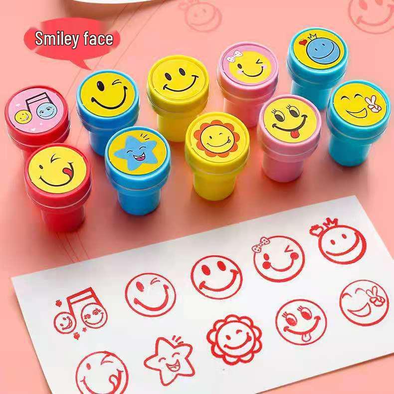 Cartoon Cute Washable Teacher Encouragement and Reward Stamps