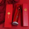 Romantic Simulation Rose Ring Box Velvet Red Gift Display Box Pendant Packaging Portable Jewelry Storage Box Holiday Gifts