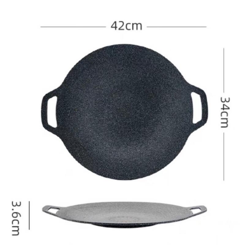 ZISIZ 34cm Die-Cast BBQ Grill Pan