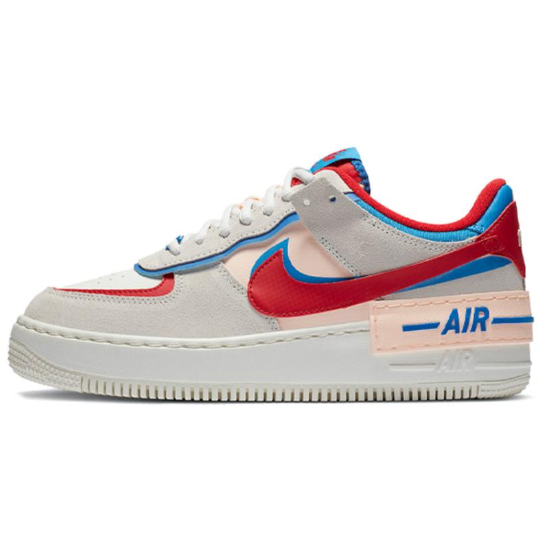 Nike Air Force 1 Shadow 'Sail Royal Red' Women's Sneakers CU8591-100