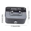 Portable Small Lock Box Security Safe Lock Boxes Mini Metal Cash Box Money Bank Metal Coin Bank Security Box Sturdy Cash Box
