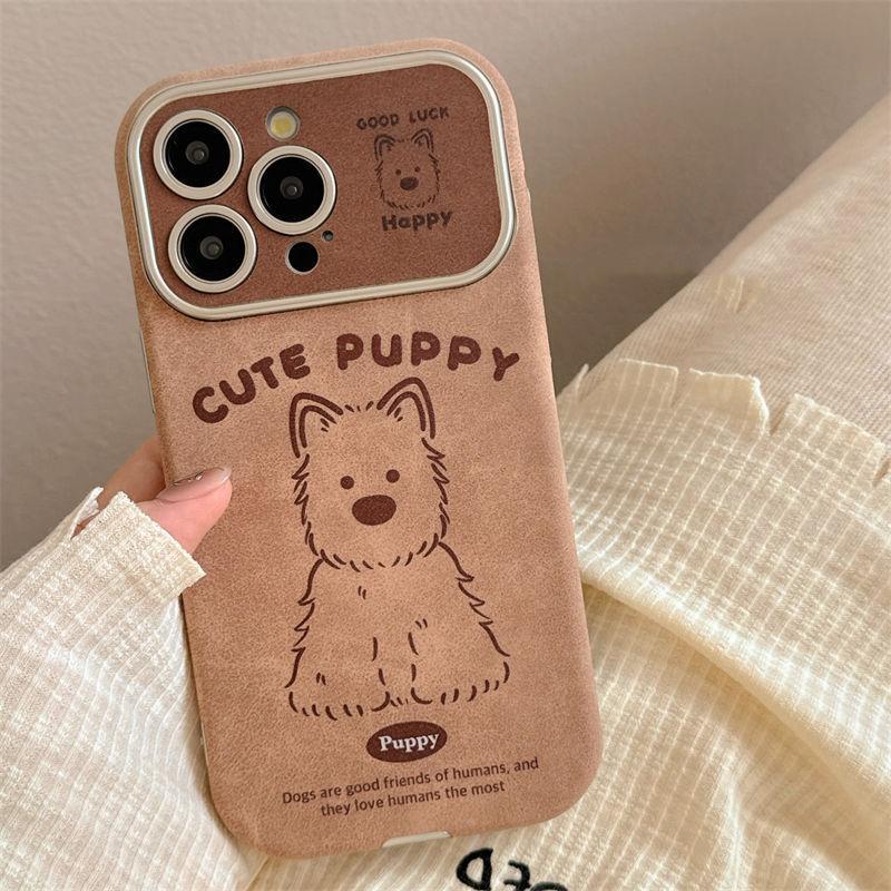 New Brown West Highland Puppy Protective Case Suitable for Iphone16pro Fur Apple 15 Mobile Phone Case 14 13 Soft