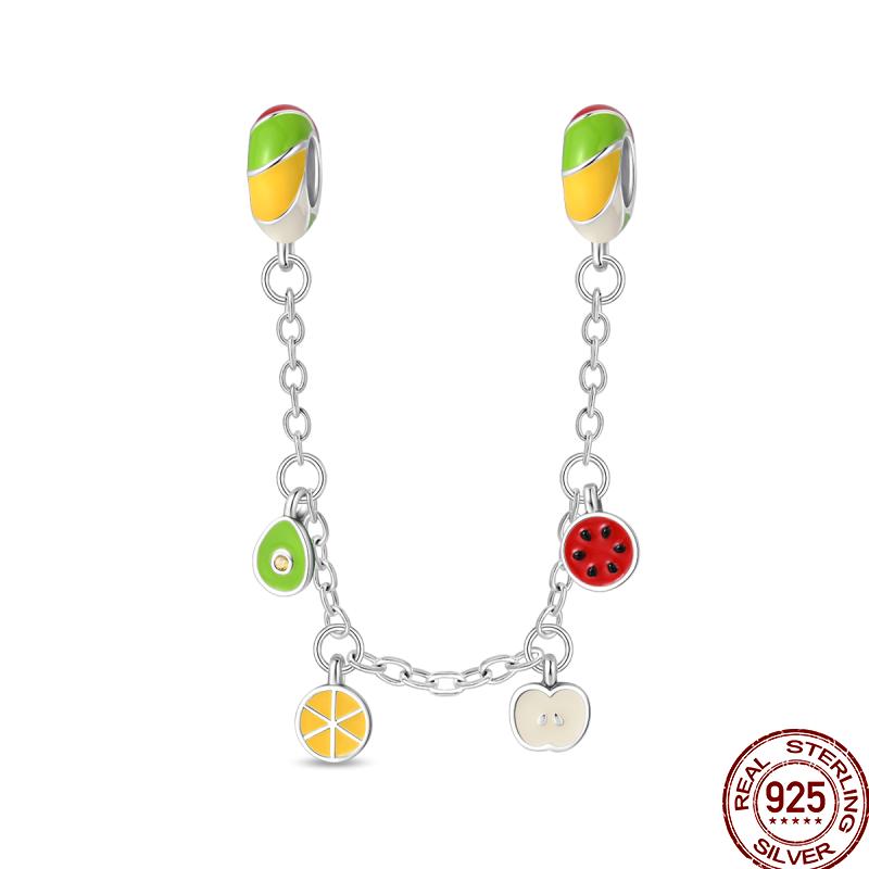 Copper Colorful Beads Youth Multi Series Shiny Inlaid Zircon Pendant Suitable For Pan Original Jewelry Gift