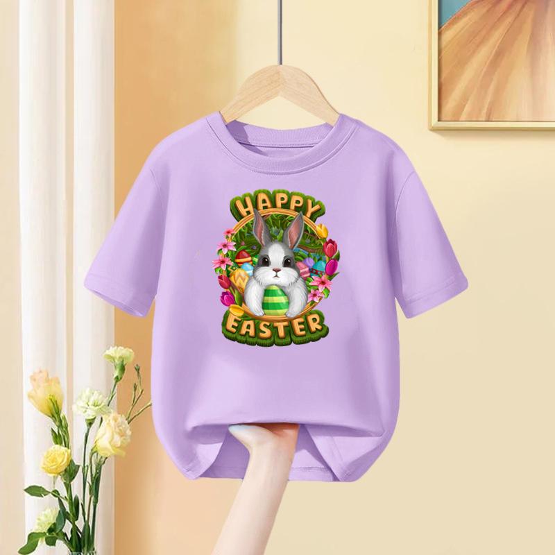 Koszulka dziecięca Królik i Króliczek Kreskówka Ubrania Dziecięce Bluzka z krótkim rękawem Koszulka letnia 2-14T