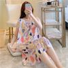 1011 Korean version of princess style dress cute loose artificial cotton loungewear cotton and silk nightdress women's summer thin