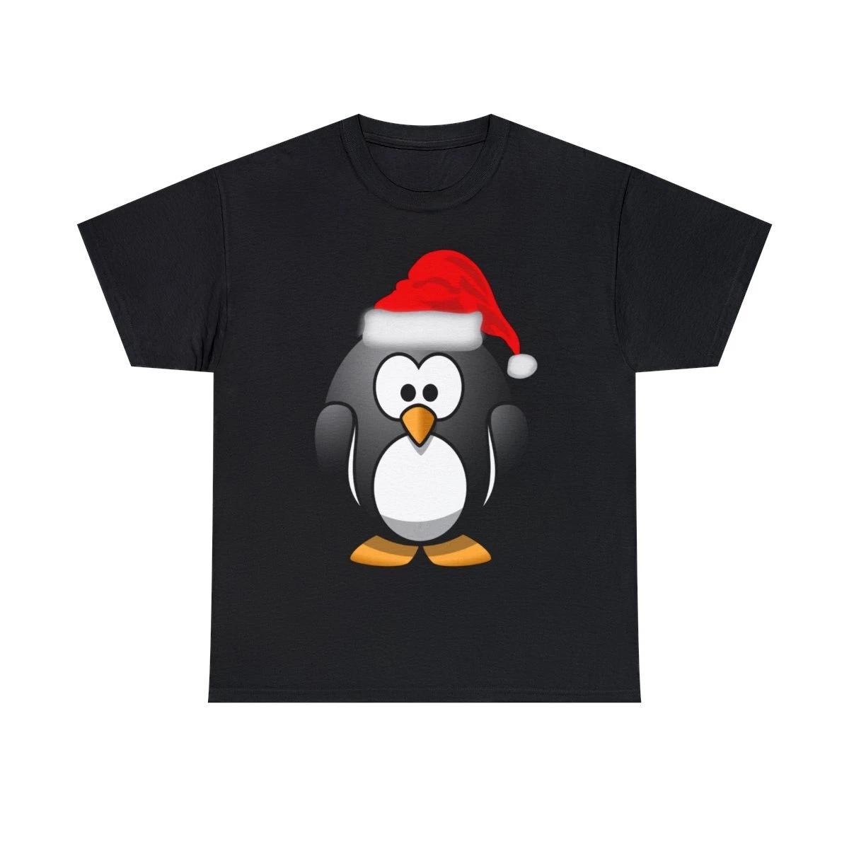 Christmas Santa Penguin Graphic Tee Shirt, S-5XL 4XL